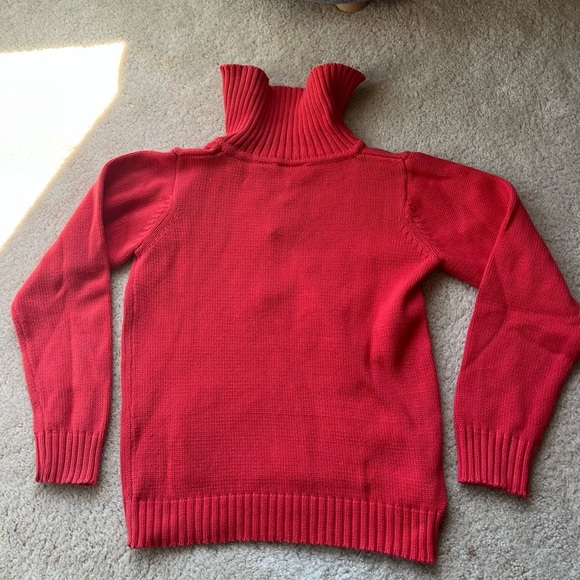 Taylor Marcs Women’s Coral 1/4 Zip Pullover 100% Cotton Sweater - Size S - EUC - Picture 2 of 7